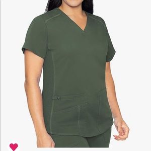 Olive Med Couture Touch V neck scrub top